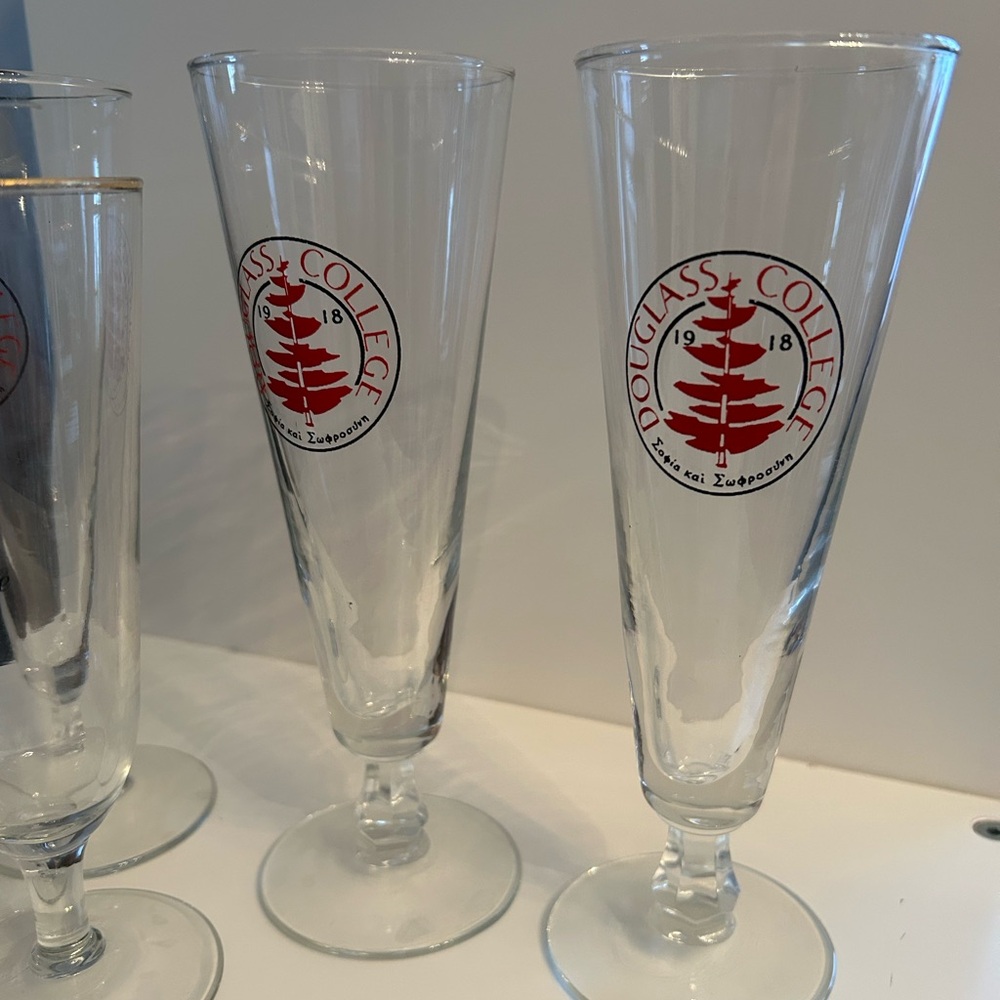 Douglas College Pilsner glasses